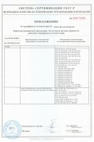 Приложение к сертификату ГОСТ Р (опоры и подвески трубопроводов)